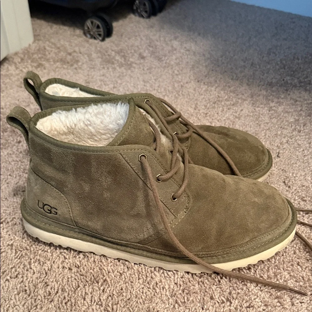 UGG Men's Tan Suede Boots - Picture 3 of 5